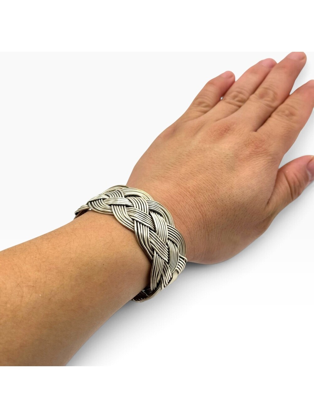 Chunky 925 Sterling Silver Cuff from Mexico Cuff